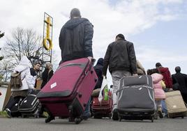 Refugiados llegando a Alemania.