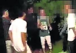 Imagen de la agresión que sufrió Alex en Amorebieta.