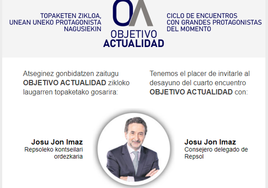 Sigue en directo la intervención de Josu Jon Imaz en el Foro Objetivo Actualidad