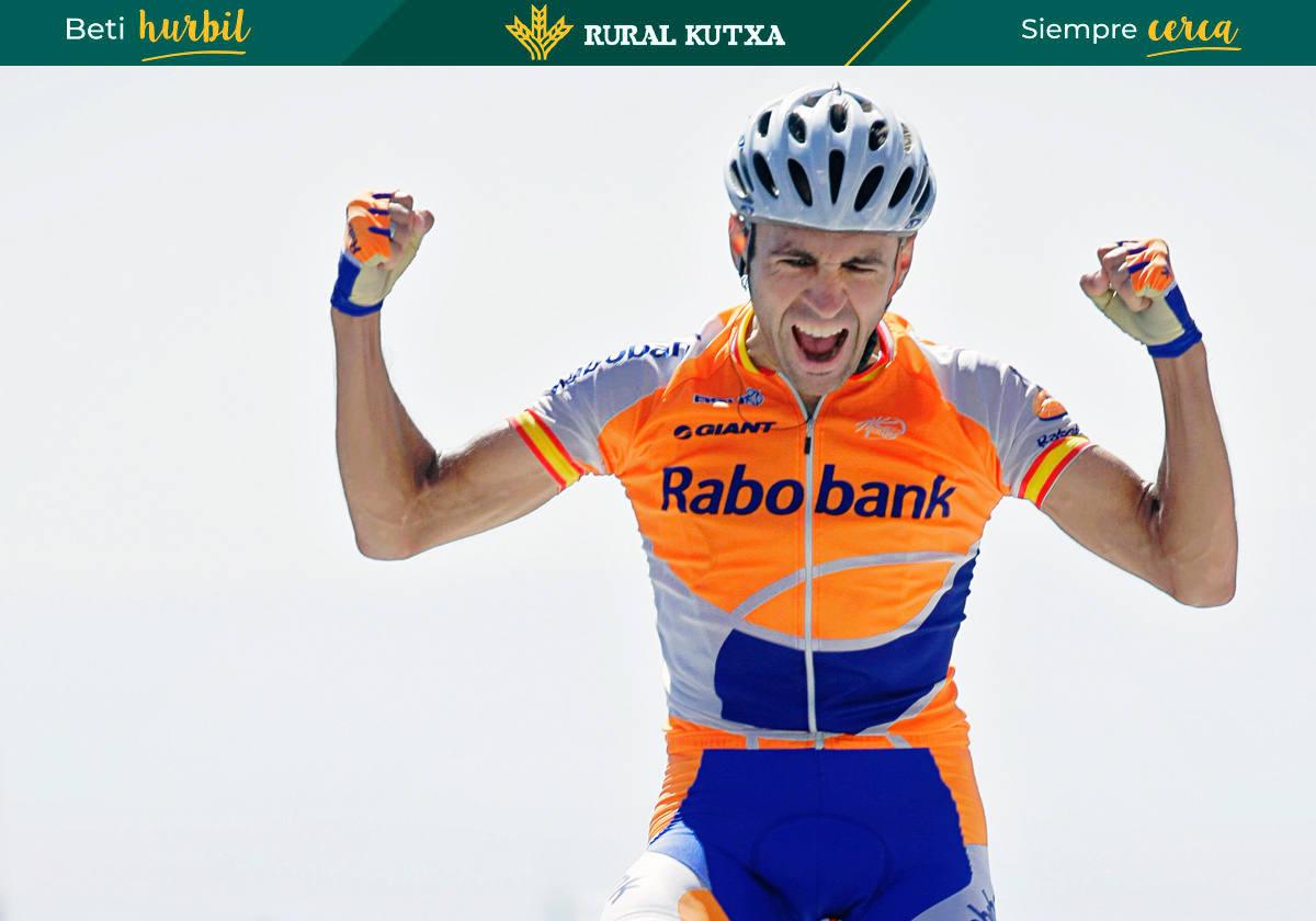 Su gran meta. Garate celebra su triunfo en el Mont Ventoux.