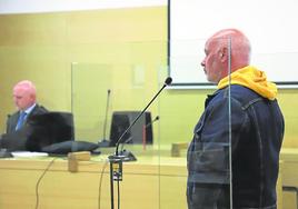 Agustín, durante su juicio en la Audiencia de Burgos por sus martillazos a dos mirandesas.