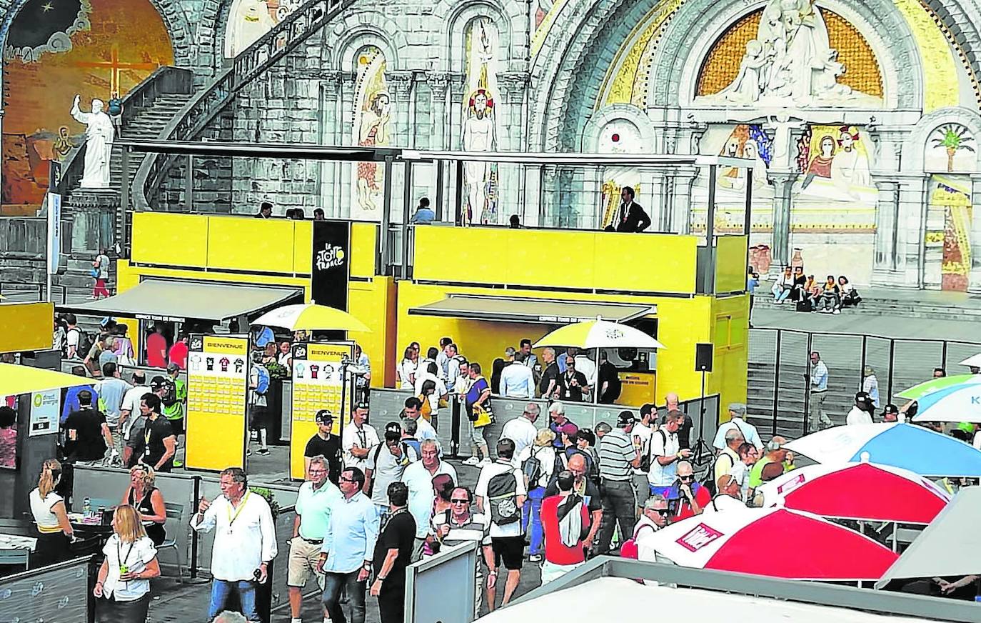 En la imagen, los habitáculos en una salida del Tour en Lourdes.