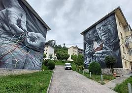 Los murales están situados en el popular barrio de Kamiñazpi.