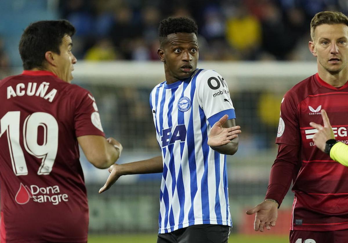 Anderson Arroyo, en el partido de Copa ante el Sevilla.