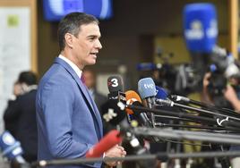 El presidente del Gobierno, Pedro Sánchez, poco antes de participar en la última reunión del Consejo Europeo.