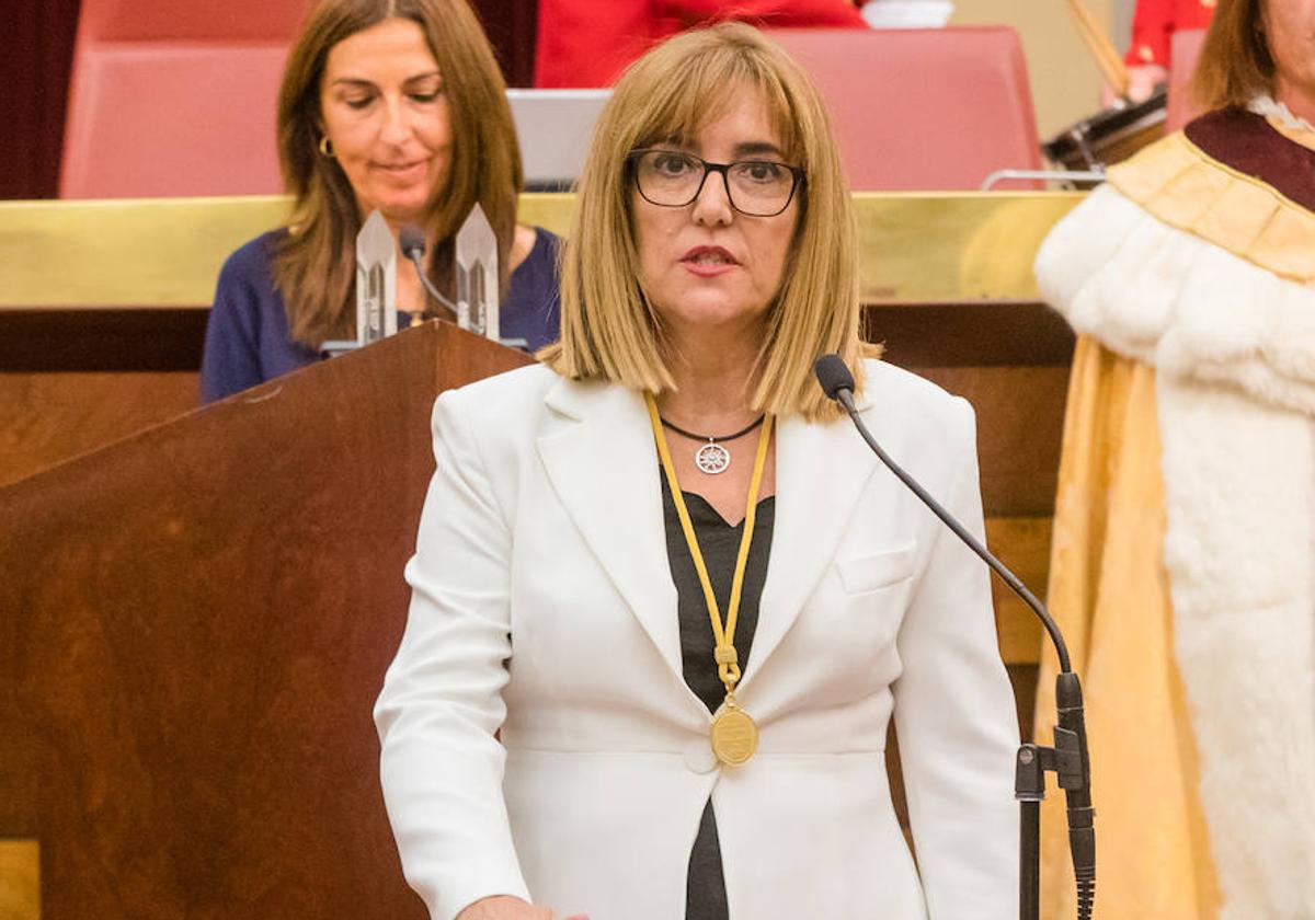 Amaia Barredo, durante su toma de posesión el martes por la mañana.