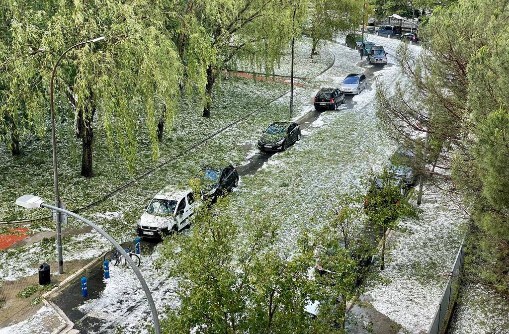 Las fotografías de la granizada de Vitoria