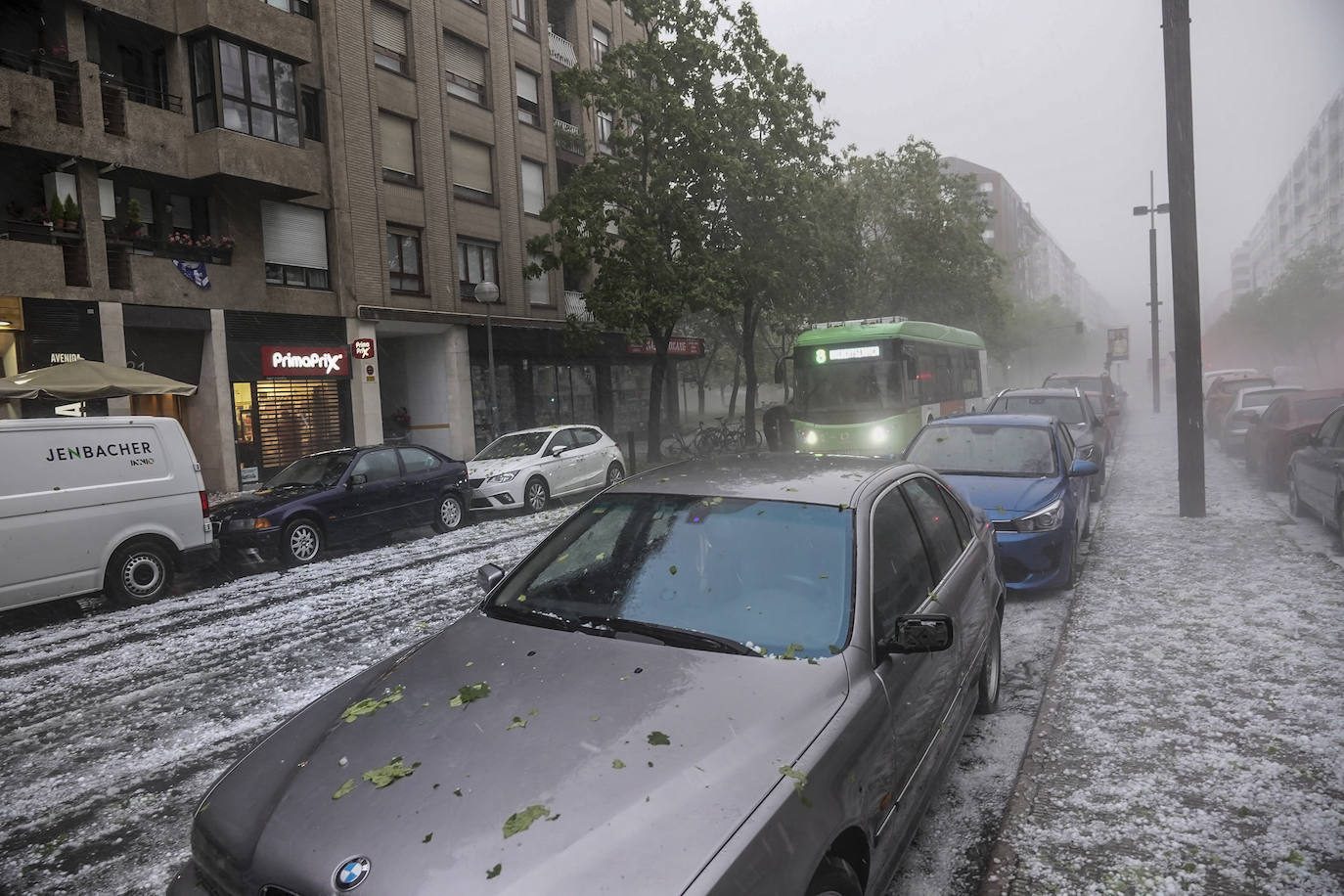 Las fotografías de la granizada de Vitoria