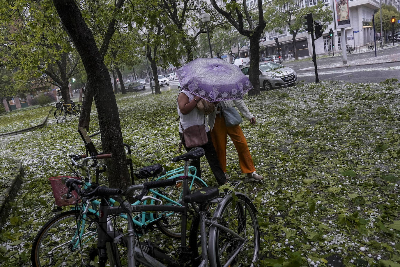 Las fotografías de la granizada de Vitoria