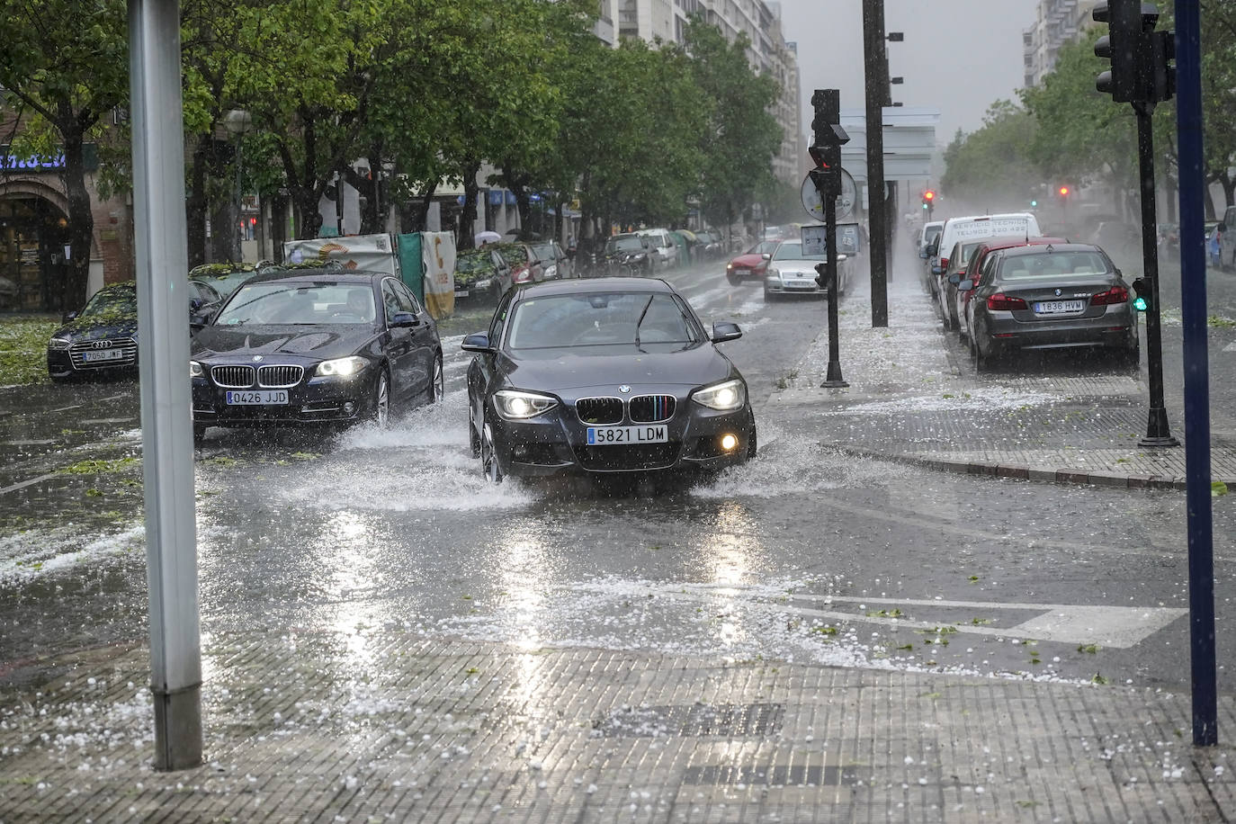 Las fotografías de la granizada de Vitoria