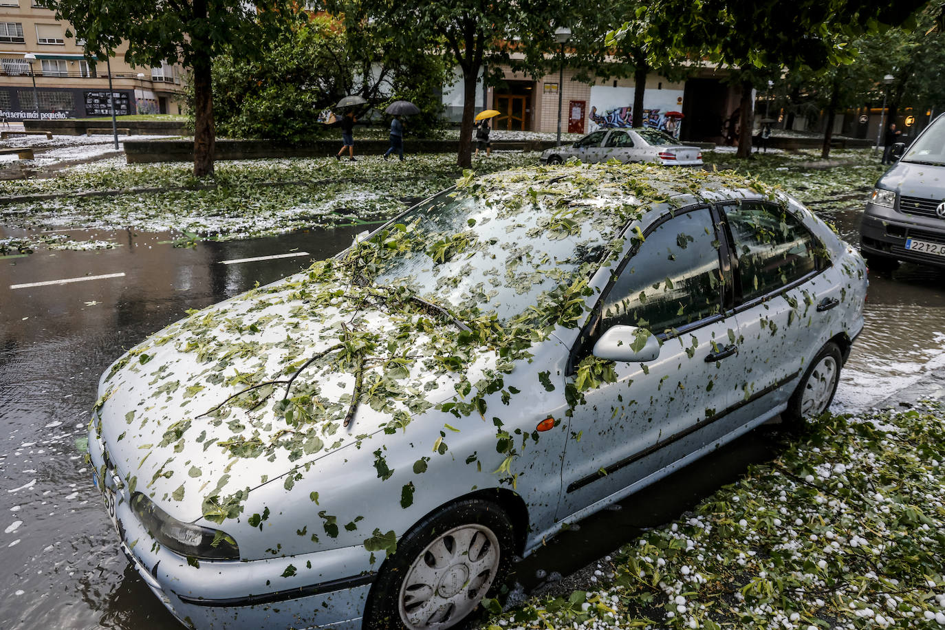 Las fotografías de la granizada de Vitoria