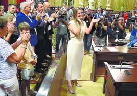 Marga Prohens, del PP, fue elegida ayer presidenta del Govern balear gracias a la abstención de Vox en la segunda votación.