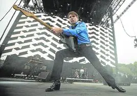 Alex Kapranos, líder de la banda Franz Ferdinand, durante un concierto.