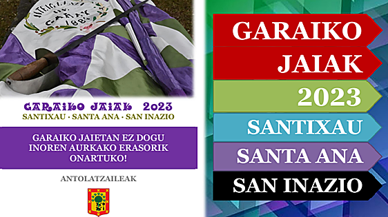 Programación de fiestas de Garai 2023