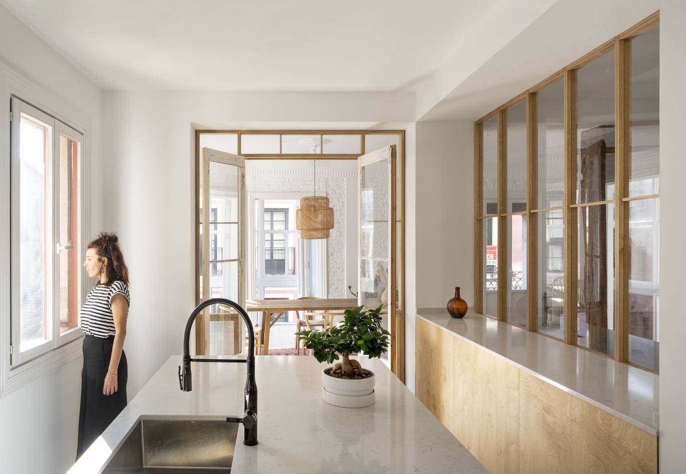 El piso clásico (pero moderno) de una pareja en el Casco Viejo