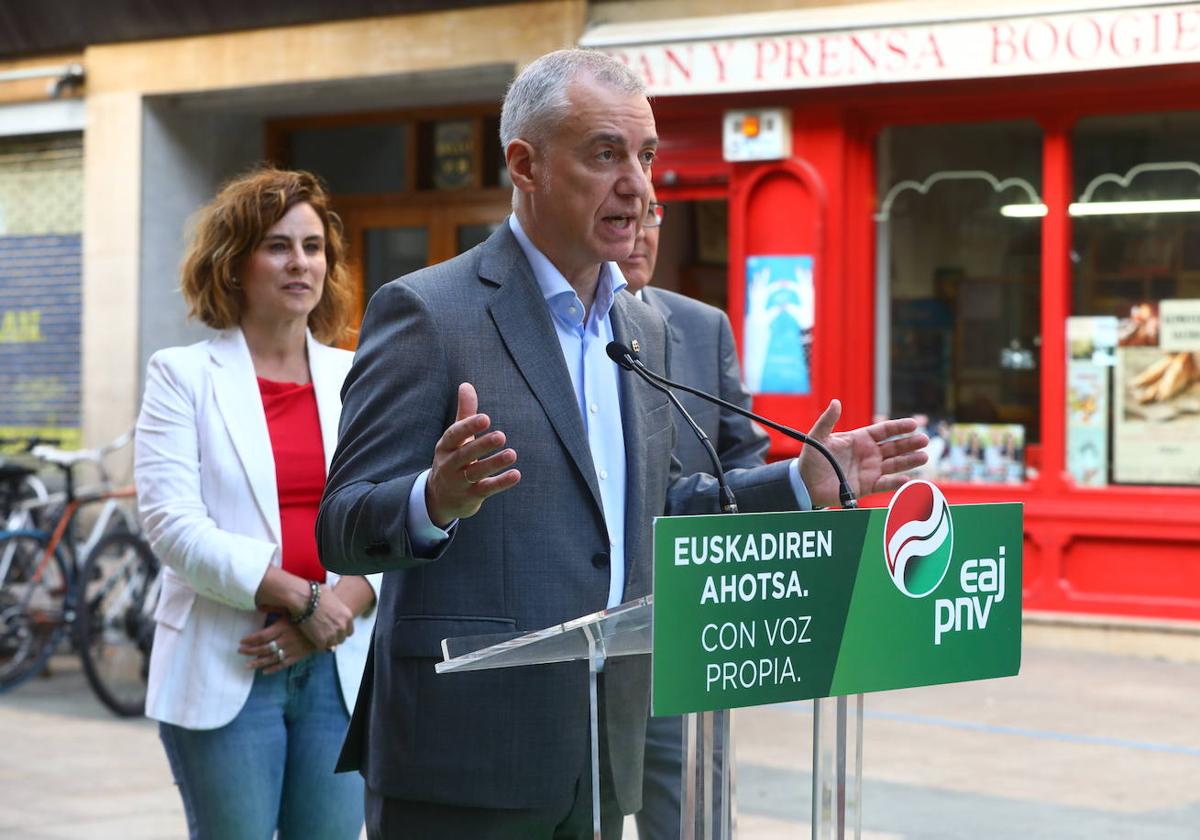 Iñigo Urkullu, hoy en un mitin celebrado en Vitoria.