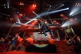Iron Maiden durante un concierto en Tallin, Estonia, en 2018.