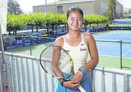 Alexandra Eala, poco antes de competir en el torneo internacional que se disputa en la Peña Vitoriana.