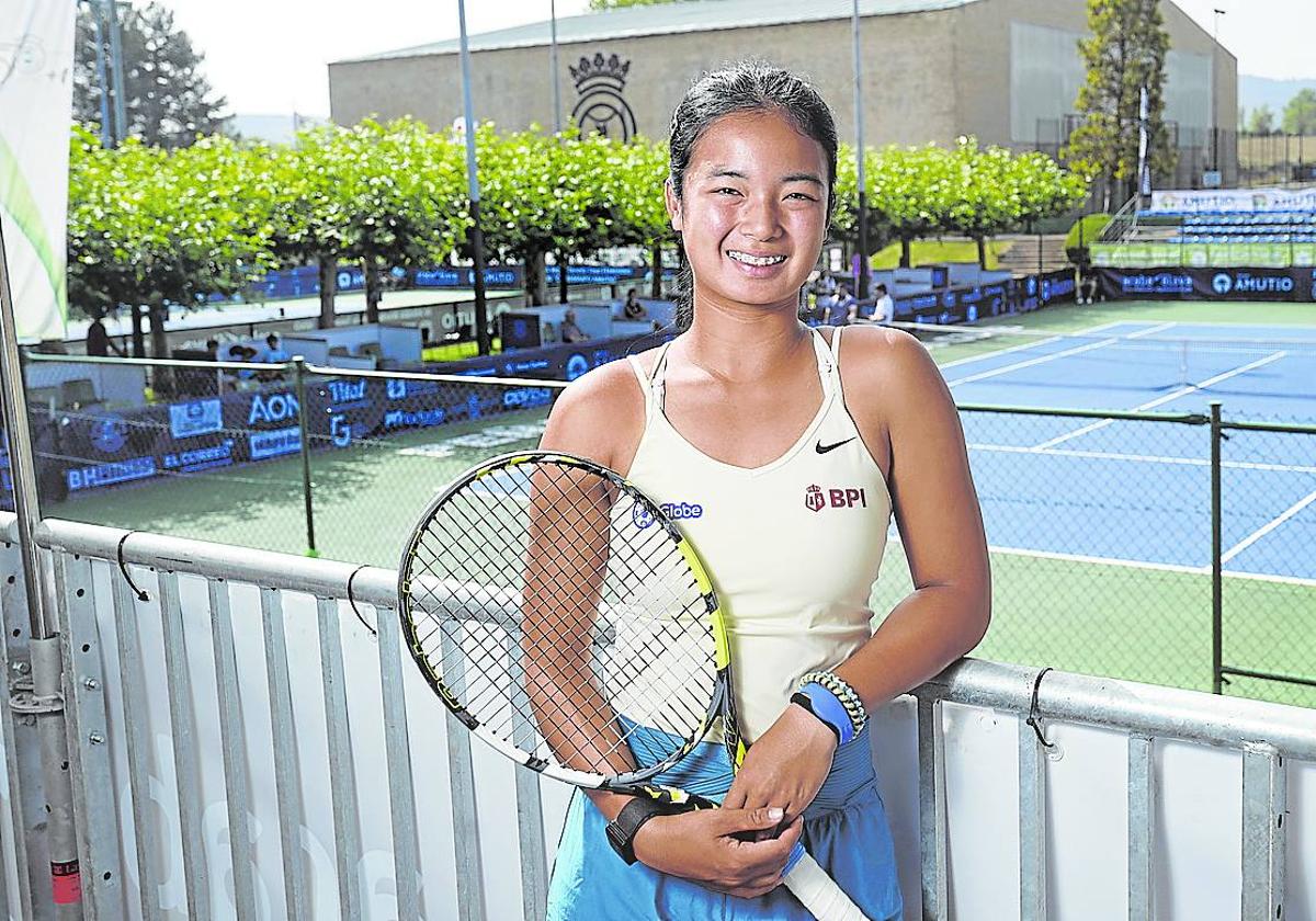 Alexandra Eala, poco antes de competir en el torneo internacional que se disputa en la Peña Vitoriana.