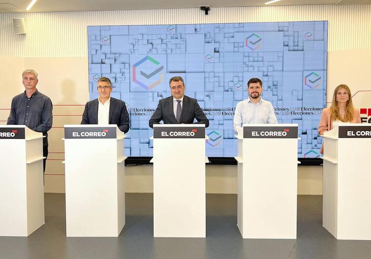 Matute (EH Bildu), López (PSE-EE), Esteban (PNV), Martínez (Sumar) y Fanjul (PP) han debatido durante unos 75 minutos.