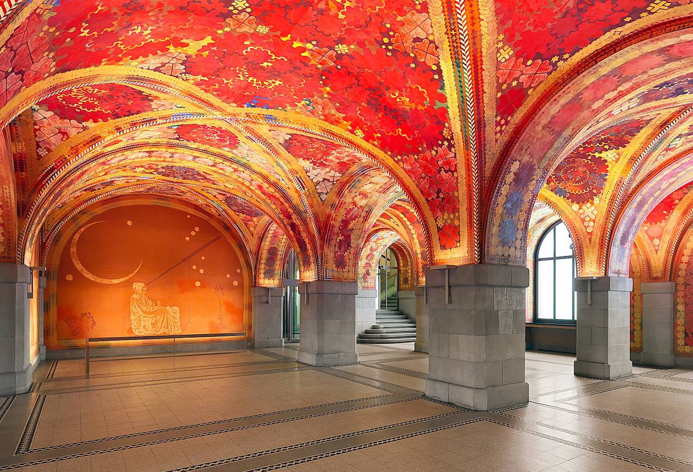 Pinturas de Giacometti en el vestíbulo de la sede de la Guardia Regional de la Policía Municipal (Stefan Altenburger).