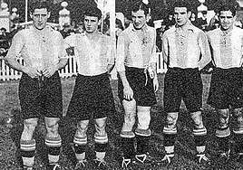 La alineación del equipo albiazul en aquella temporada 1930-31