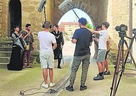 Un momento de la grabación de las distintas escenas históricas.