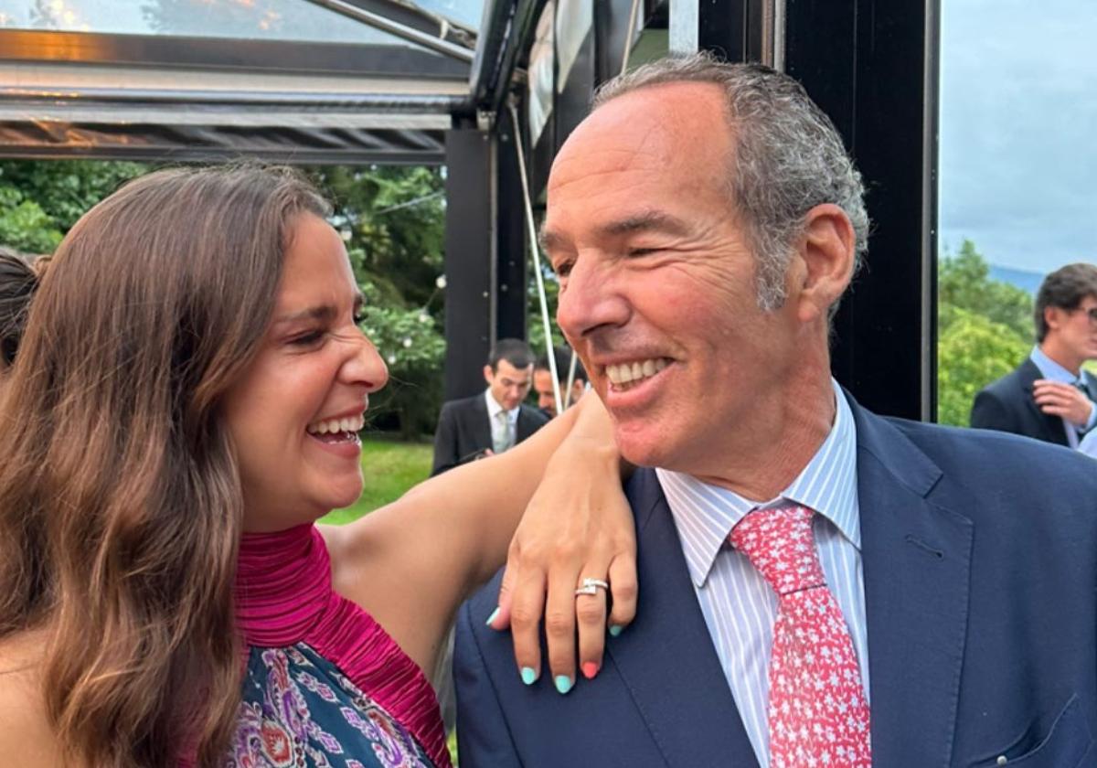 Marta Pombo y Jaime Lafita, en un momento de la boda.