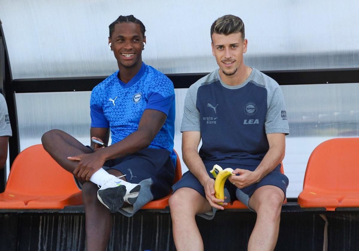 Balboa, junto a Antonio Blanco, en un partido de pretemporada.