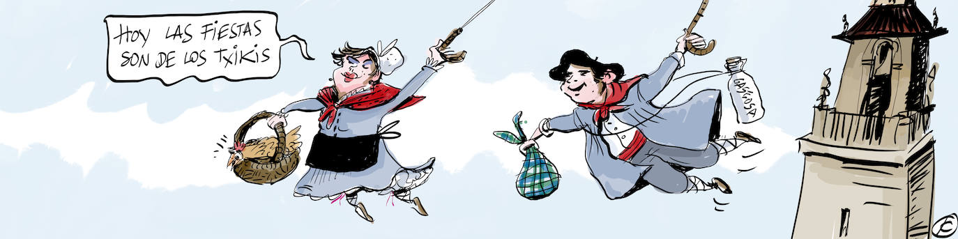 La tira de Cerrajería sobre Celedón Txiki y Edurne