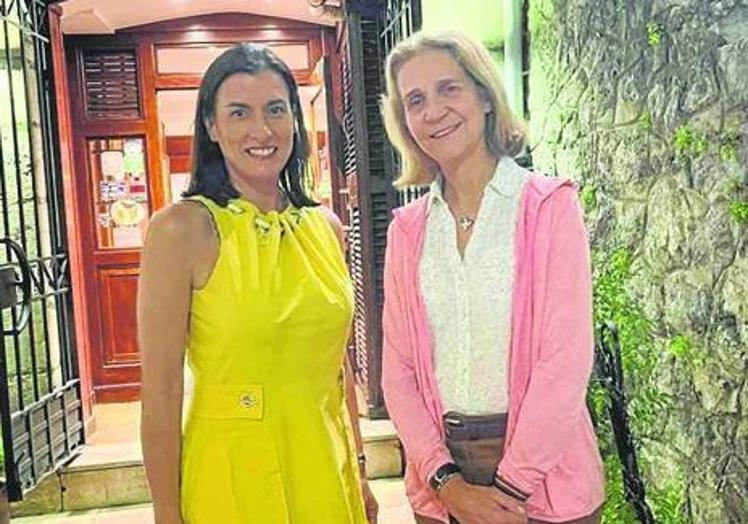 Imagen principal - La duquesa de Lugo coincidió con Gema Igual en la Posada del Mar y en su visita a la Bien Aparecida.