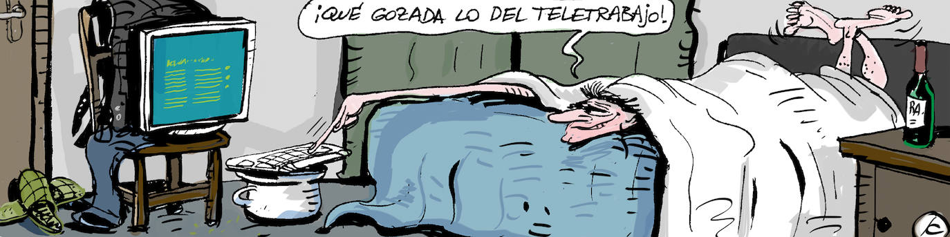 La tira de Cerrajería sobre el teletrabajo