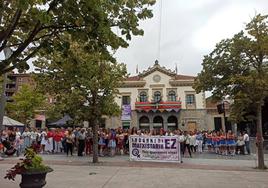 La concentración contra la violencia machista de esta tarde en Amurrio.