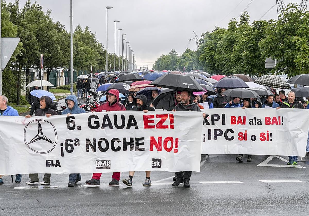 Imagen de una de las jornadas de paro convocadas en la planta vitoriana en 2022.