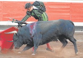 Perera tuvo que lidiar con un cuarto de la tarde enmorrillado, largo, bajo de agujas y agresivo.