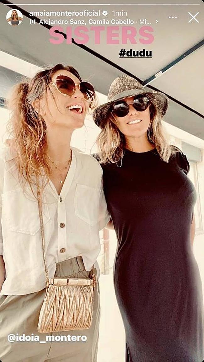 La imagen que ha compartido con su hermana Idoia.