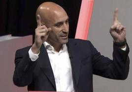 Luis Rubiales intervinó ayer ante la asamblea de la Federación.