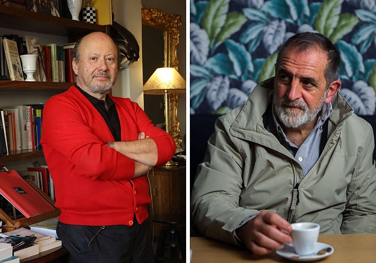 Los escritores Javier Otaola y Óscar Beltrán de Otálora, que conversarán el 8 de octubre en el Palacio Europa.