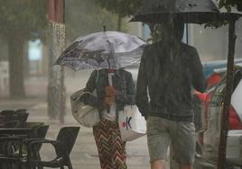 La tormenta se aleja de Vitoria y deja grandes balsas de agua