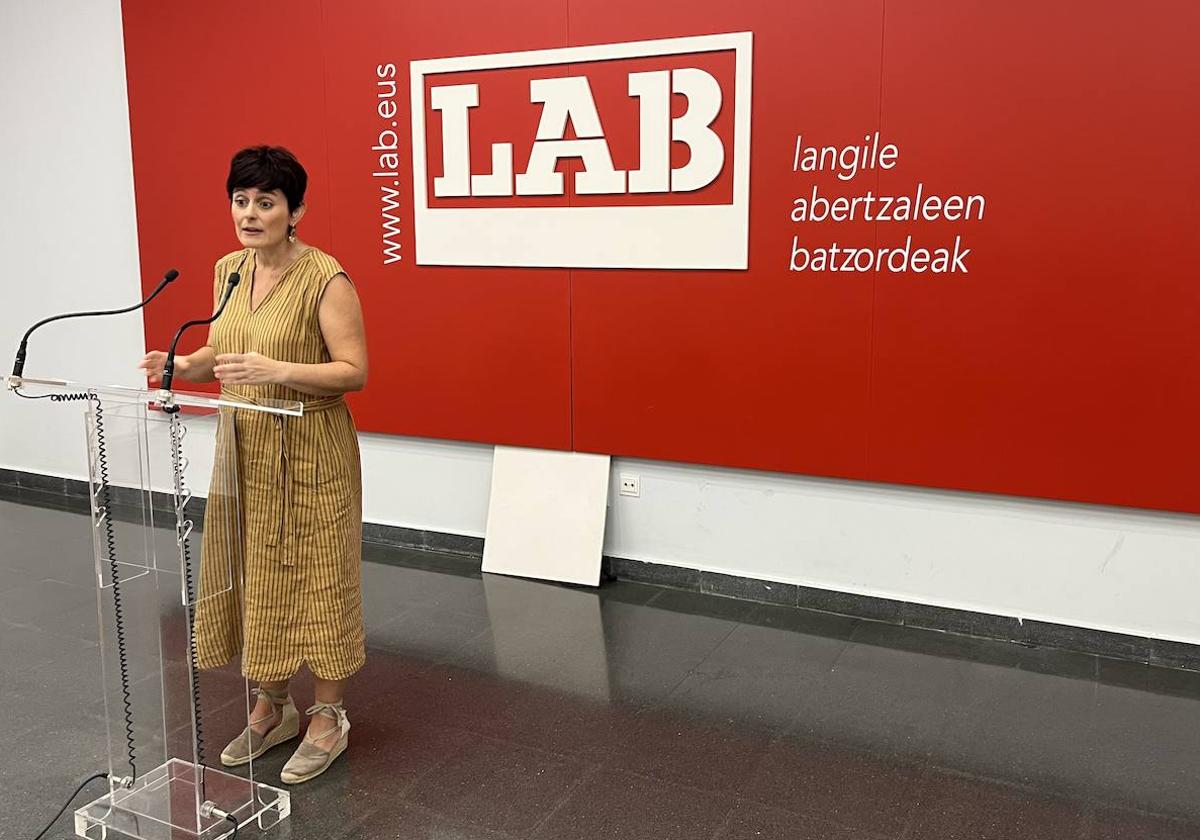 Garbiñe Aranburu durante la presentación de las líneas que marcarán el nuevo curso.