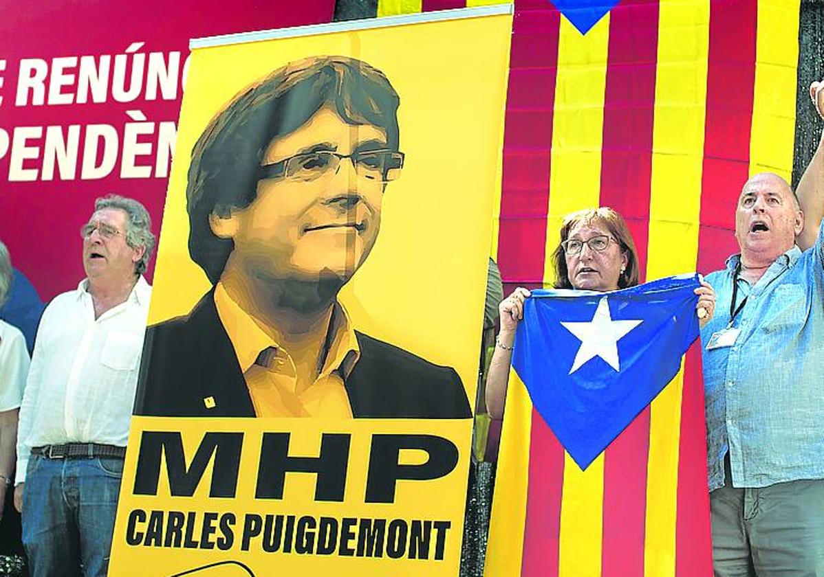 Imagen de Puigdemont en la Diada de ayer.