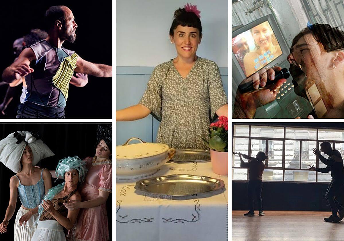 Diversas imágenes de las propuestas escénicas que llegarán a la sala Baratza en el marco de la Noche Scratxe Gaua número 17.