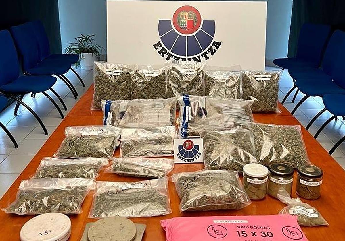 Material incautado en la finca de Llodio.