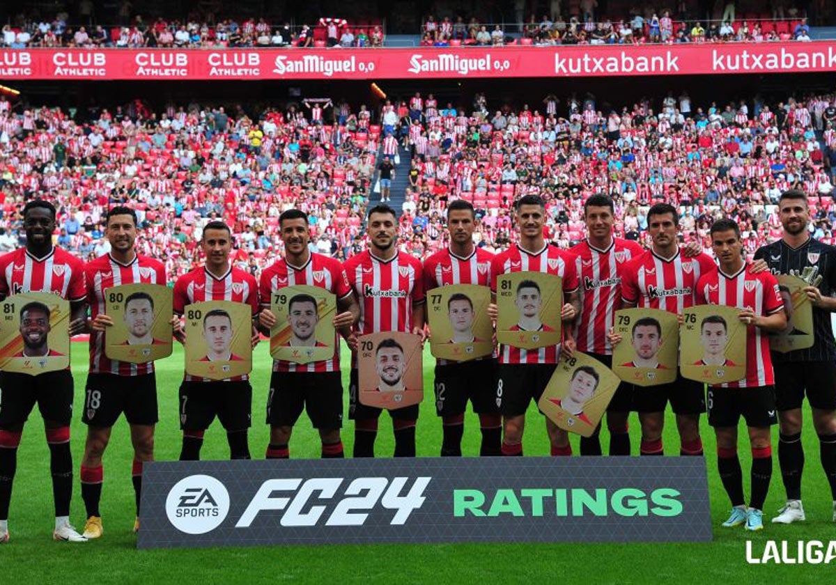 El Athletic pidió que las cartas con las que posaron sus jugadores no llevaran la bandera española