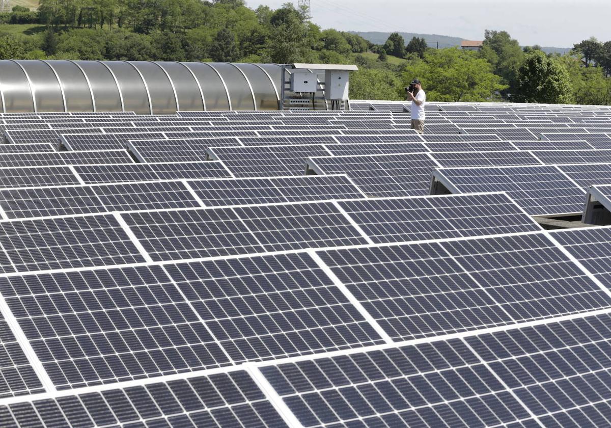 Vista de una planta fotovoltaica.