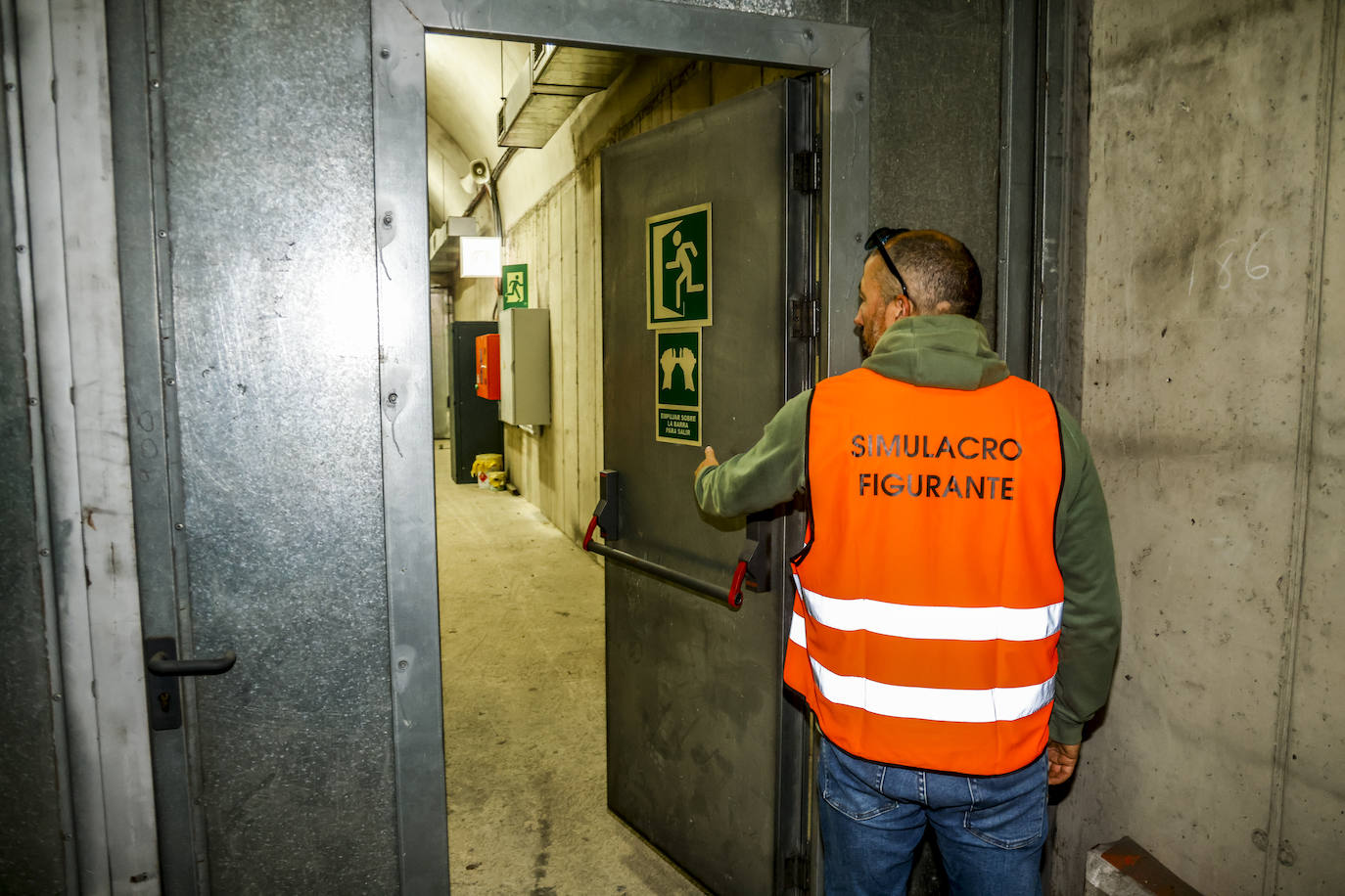 Simulacro de accidente en el túnel de Peña María