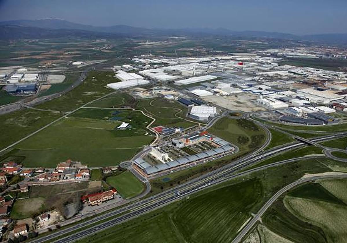 Vista aérea del polígono industrial de Júndiz.