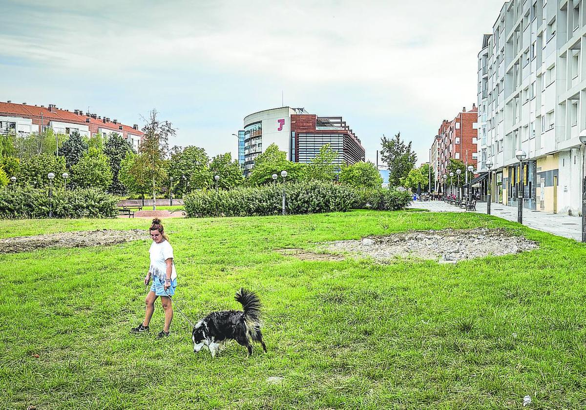 Parcela de Lakua en la que se construirá el nuevo centro de investigación de medicina regenerativa avanzada, entre las calles Duque de Wellinton y Rio Baias.