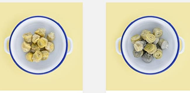 Los corazones de alcachofa extraclara y extraoscura de Victofer.