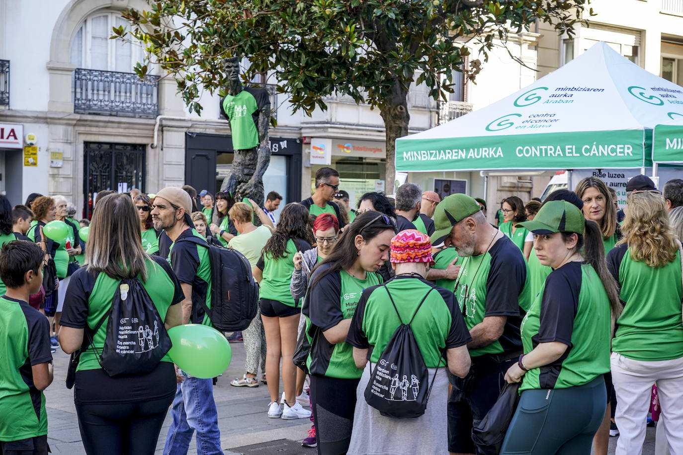 La marcha en Vitoria contra el cáncer, en imágenes